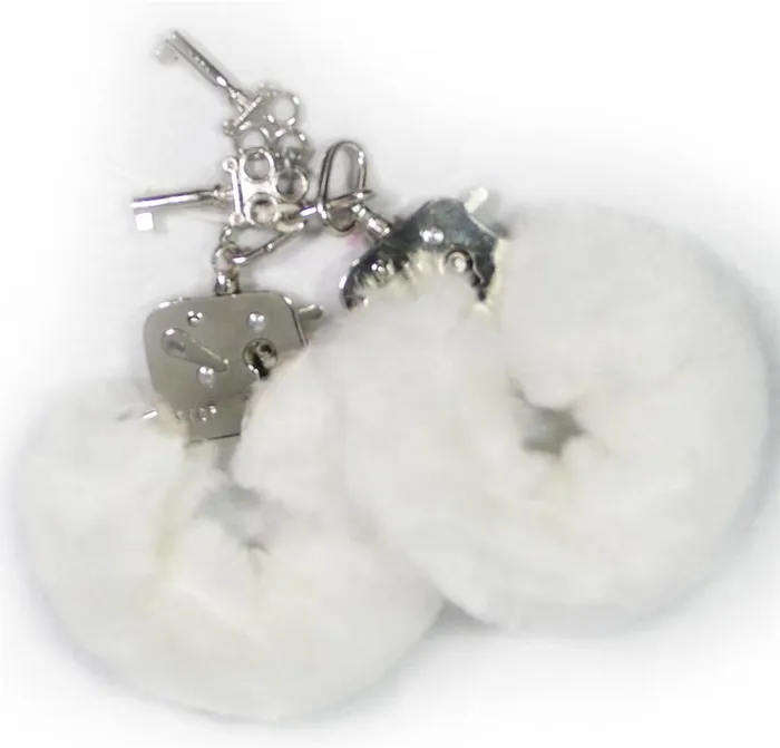Golden Triangle Vibrators Love Cuffs Plush White
