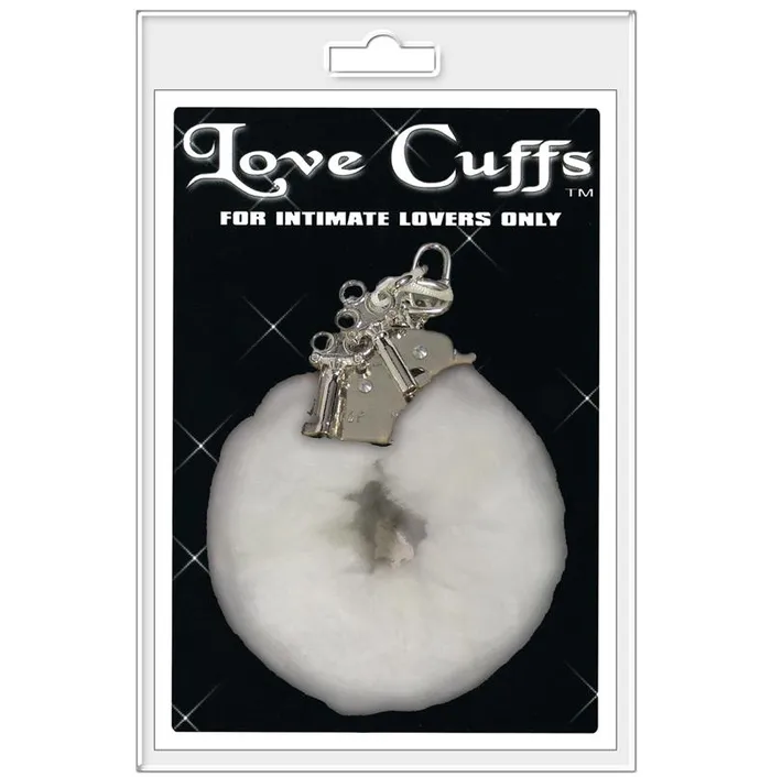 Golden Triangle Vibrators Love Cuffs Plush White