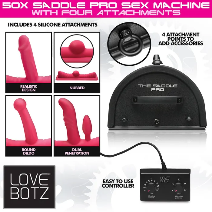LoveBotz 50X Saddle Pro Sex Machine XR Brands Female Sex Toys LoveBotz 50X Saddle Pro Sex Machine XR Brands Female Sex Toys