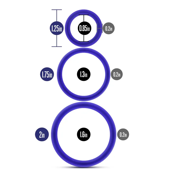 Male Sex Toys Performance VS4 Silicone Cock Ring Set Vee International