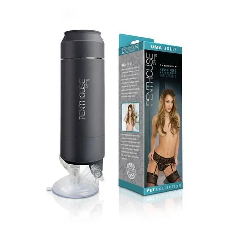 Male Sex Toys Topco Penthouse Pet Cyberskin Hands Free Adjustable Dual Stroker Uma Jolie Male Sex Toys Topco Penthouse Pet Cyberskin Hands Free Adjustable Dual Stroker Uma Jolie