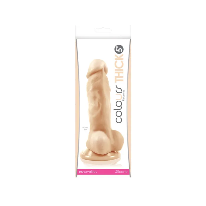 NS Novelties Dildos Colours Pleasures Thick 5 Dildo White 