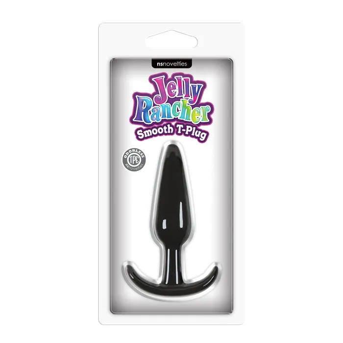 NS Novelties Jelly Rancher T Plug Smooth Black Anal