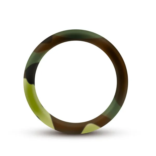 Performance Silicone Camo Cock Ring Green Camoflauge Blush Novelties Male Sex Toys
