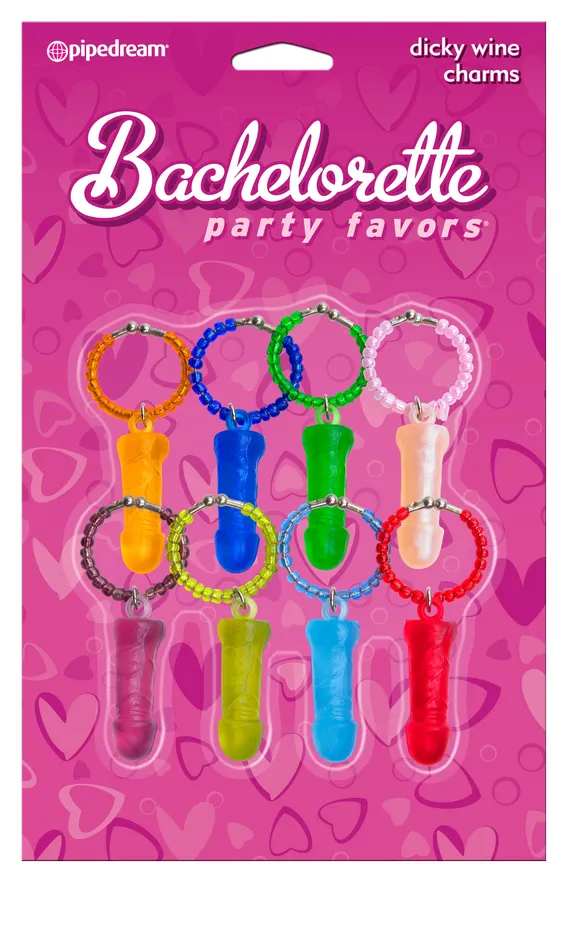 Pipedream Products Vibrators Bachelorette Dicky Wine Charms