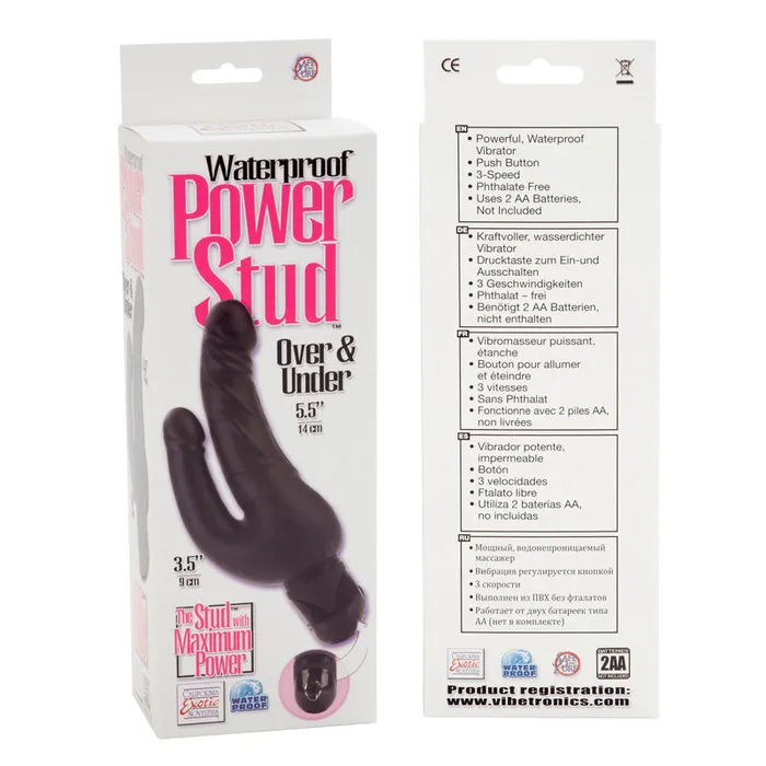 Power Stud Over Under WP Black California Exotic Novelties Anal