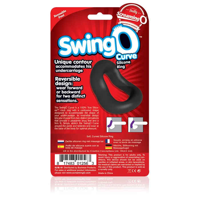 Screaming O Screaming O Swing O Curved Black CRing Anal