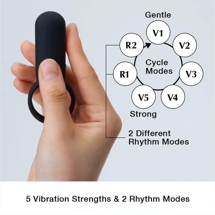 TENGA Smart Vibrator Ring Black Vibrators