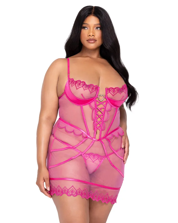 UnderKontrl Anal Ultimate Heartbreaker Slip 2pc Set