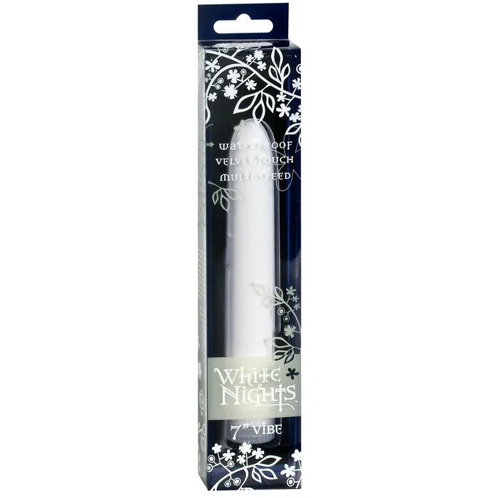 White Nights 7in Velvet Waterproof Vibrator Doc Johnson Novelties Female Sex Toys