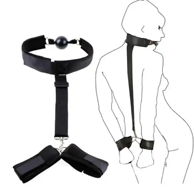 Ball Gag And Handcuff Restraint Pleasure Passion Male Sex Toys