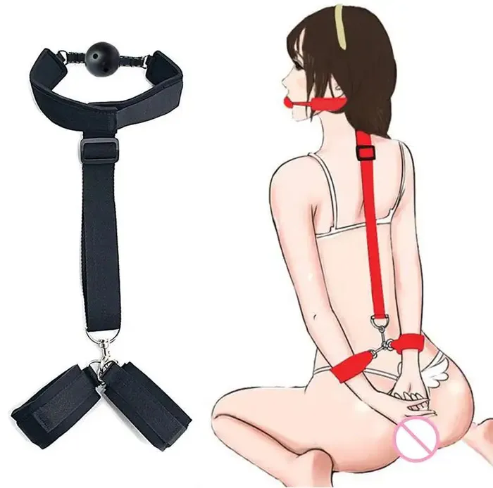 Ball Gag And Handcuff Restraint Pleasure Passion Male Sex Toys