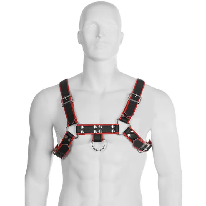 BODY CATENA IN PELLE IMBRACATURA III NERO ROSSO LEATHER BODY Female Sex Toys BODY CATENA IN PELLE IMBRACATURA III NERO ROSSO LEATHER BODY Female Sex Toys