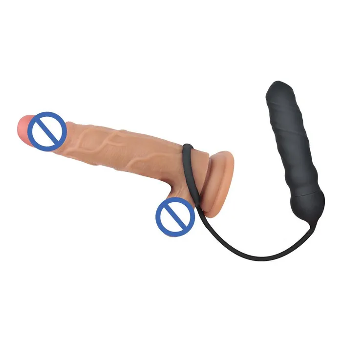 Levett Male Sex Toys Anal Bullet Vibrator Toys Cockring with Anal Plug