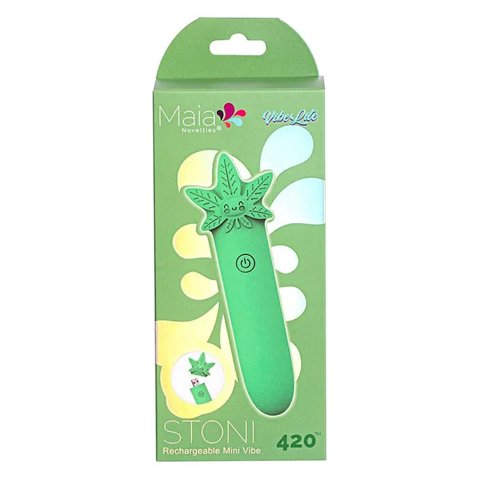 Maia Toys Female Sex Toys Vibelite Stoni Compact Pot Leaf Vibrator