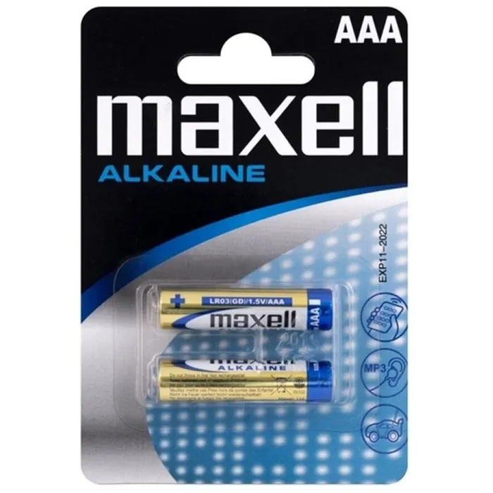 MAXELL ALKALINE BATTERY AAA LR03 BLISTER 2 MAXELL Vibrators