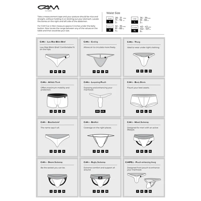 Mens Underwear Cut 4 Men C4M Mixed Jockstrap Rainbow Large Mens Underwear Cut 4 Men C4M Mixed Jockstrap Rainbow Large