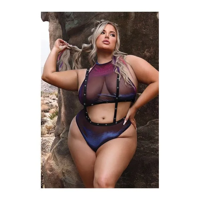 Vibrators Fantasy Lingerie Vibes Stardust Halter Top Suspender Bottoms