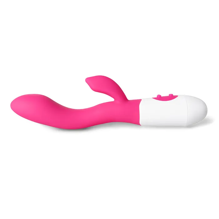 Vibrators Pink Slim Silicone Vibrator Dual Motors Pleasuremalta