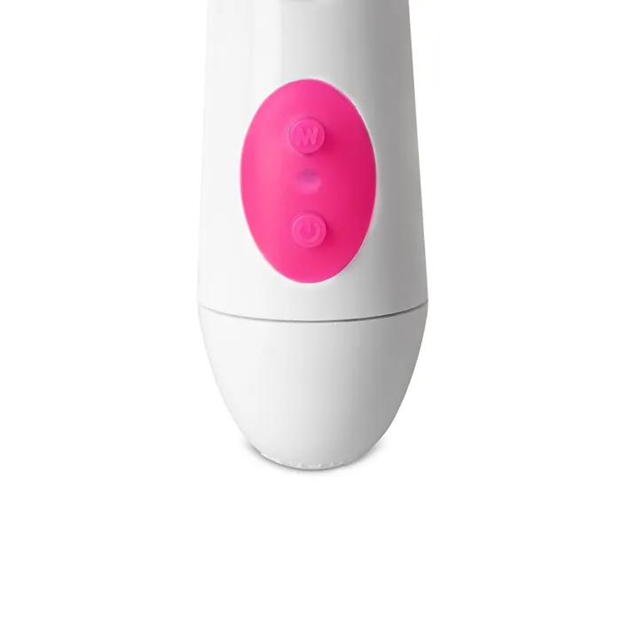 Vibrators Pink Slim Silicone Vibrator Dual Motors Pleasuremalta