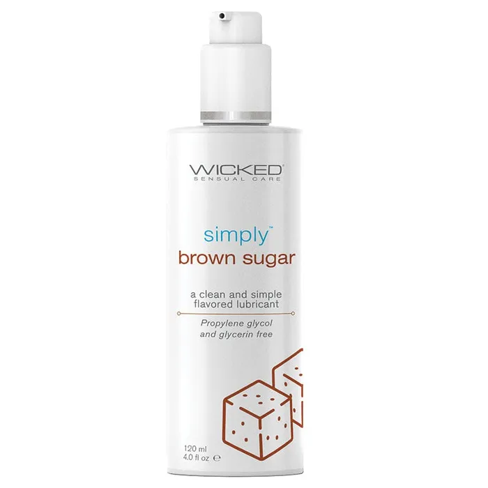 Wicked Simply Brown Sugar Flavored Lube Wicked Sensual Care Vibrators