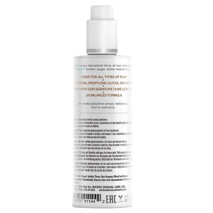 Wicked Simply Brown Sugar Flavored Lube Wicked Sensual Care Vibrators