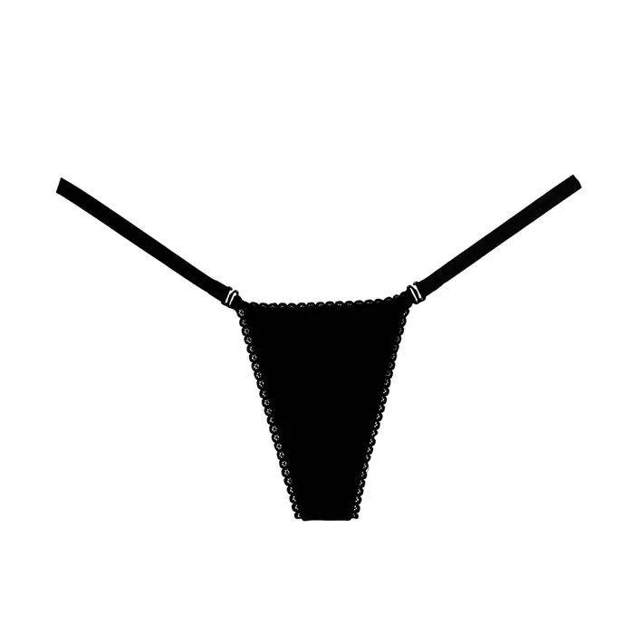 Anal Adore Between The Cheats Velvet Panty Black Os Allure Lingerie