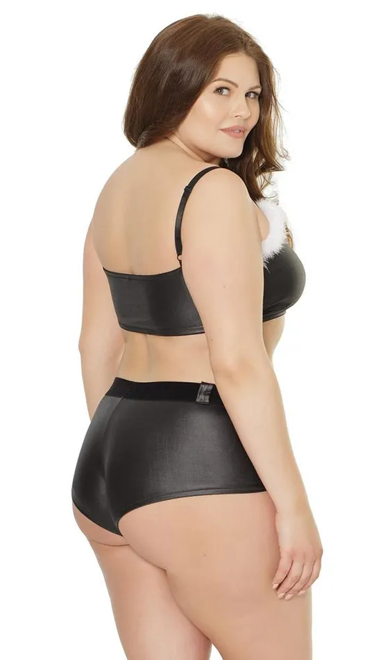 Anal Coquette Santas Sexy Helper Top Booty Short Set