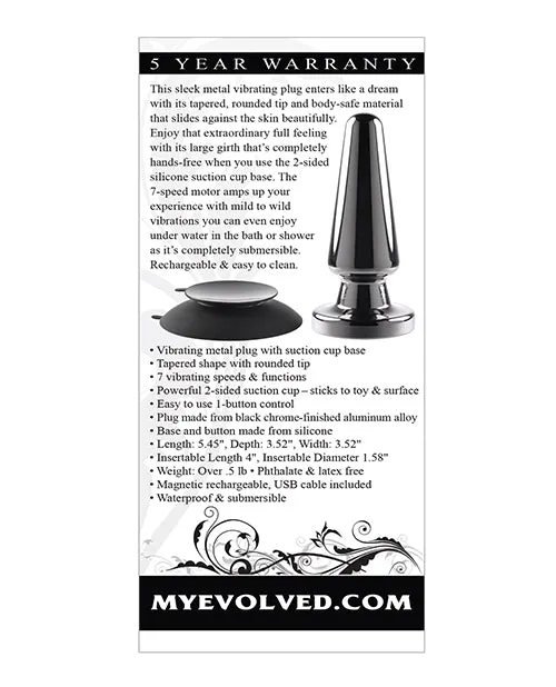 Anal Evolved Evolved Advanced Vibrating Rechargeable Metal Plug