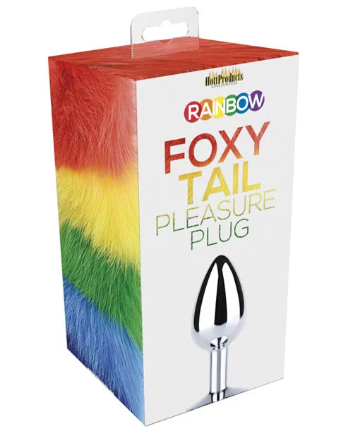 Anal Hott Products Rainbow Foxy Tail Butt Plug
