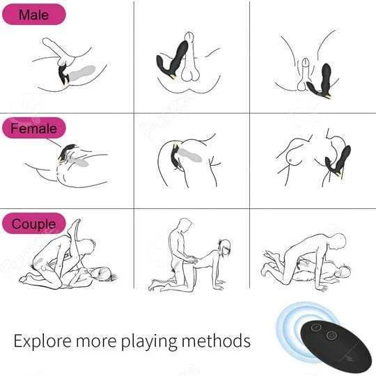 Anal Thrusting Prostate Massager Anal Vibrator Funzze