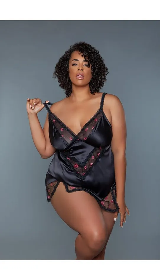 BeWicked Katherine Rose Embroidered Babydoll Vibrators