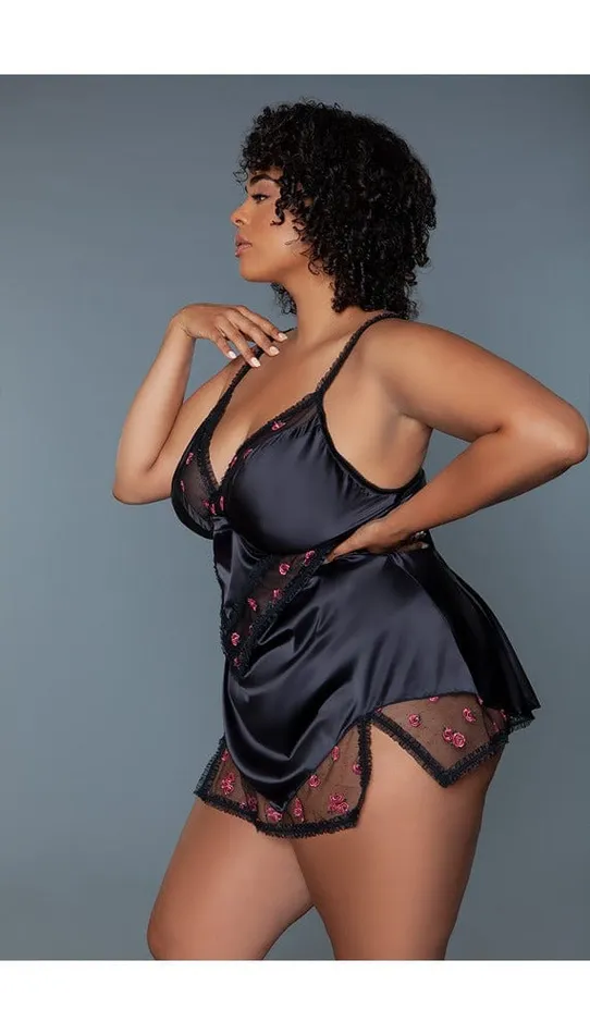 BeWicked Katherine Rose Embroidered Babydoll Vibrators