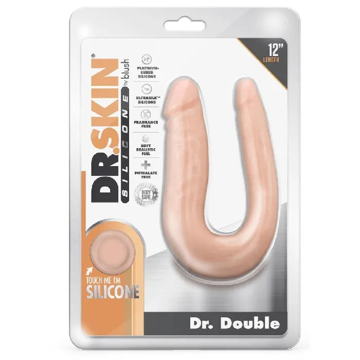 Blush Novelties Dildos Dr Skin Silicone Dr Double 12 Inch Double Dong