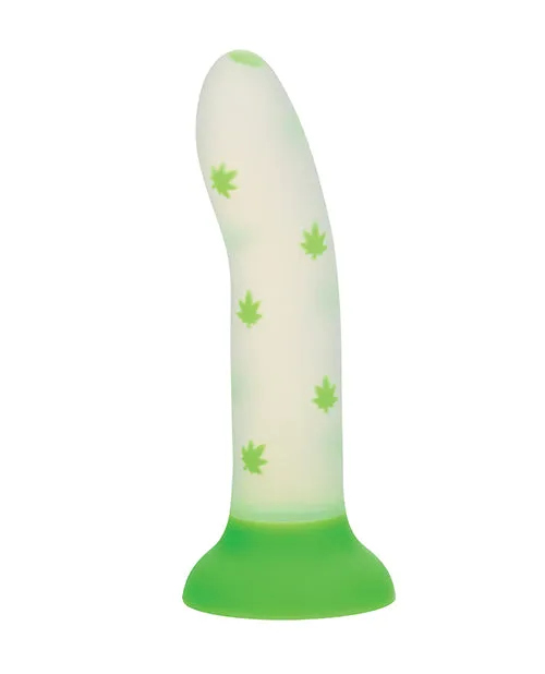 CalExotics Glow Stick 420 Leaf Suction Cup GlowintheDark Dildo Dildos