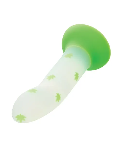 CalExotics Glow Stick 420 Leaf Suction Cup GlowintheDark Dildo Dildos