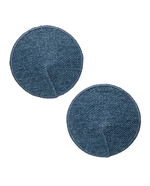CalExotics Vibrators Ride em Premium Denim Collection Round Pasties