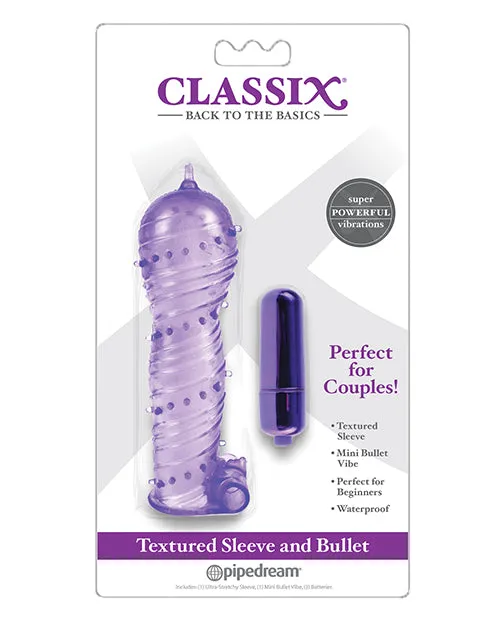 Classix Textured Sleeve Bullet Pipedream Male Sex Toys Classix Textured Sleeve Bullet Pipedream Male Sex Toys