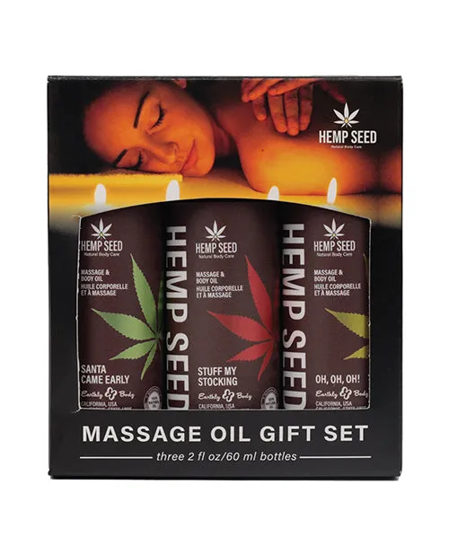 Couples Earthly Body Earthly Body 2024 Holiday Massage Oil Gift Set 2 oz Asst Scents Box of 3