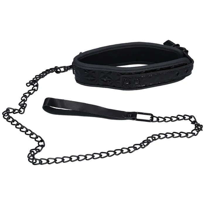 Dark Amour Couples Dark Amour Fetish Bondage Collar with Leash
