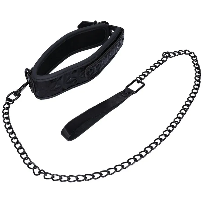 Dark Amour Couples Dark Amour Fetish Bondage Collar with Leash