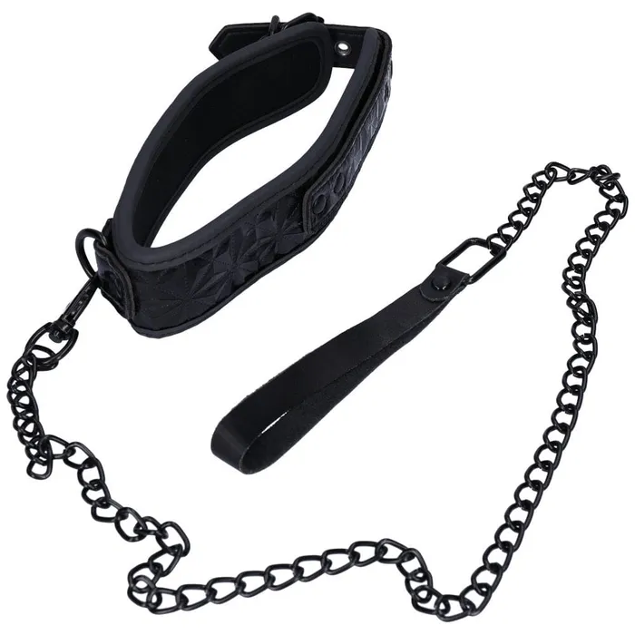 Dark Amour Couples Dark Amour Fetish Bondage Collar with Leash