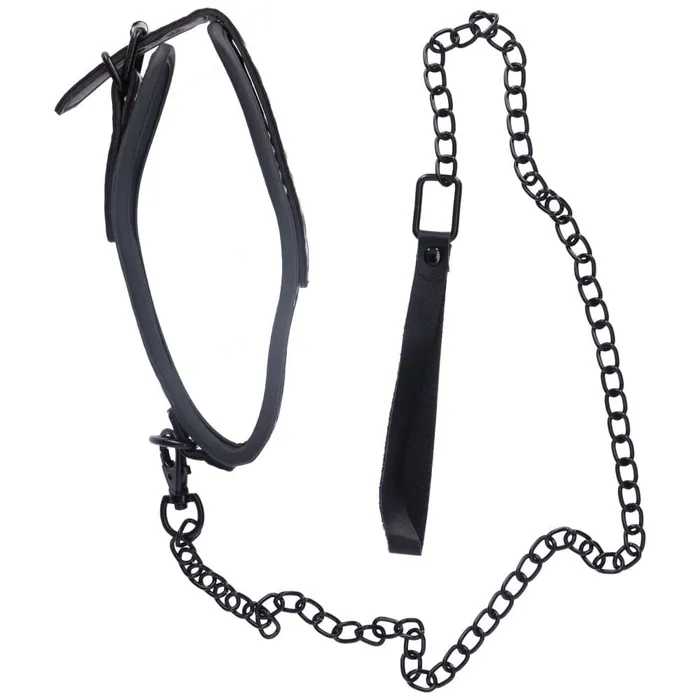 Dark Amour Couples Dark Amour Fetish Bondage Collar with Leash