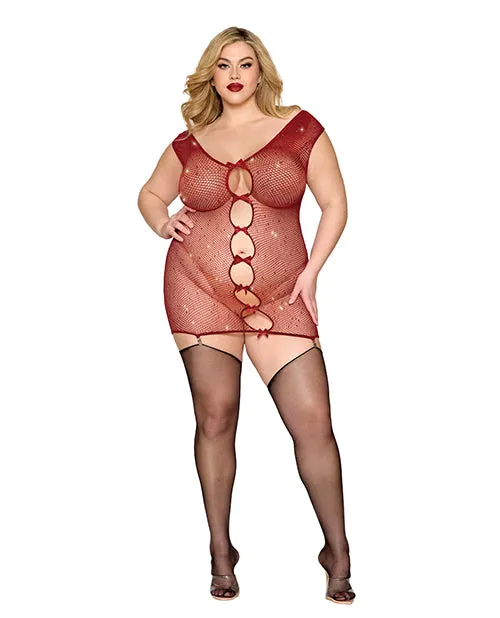Dreamgirl Seamless Chemise wRhinestone Accents Mini Suspender Clips Ox Blood QN Female Sex Toys Dreamgirl Seamless Chemise wRhinestone Accents Mini Suspender Clips Ox Blood QN Female Sex Toys