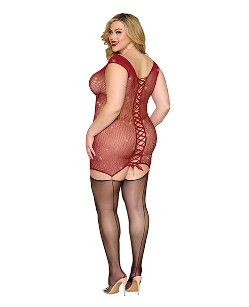 Dreamgirl Seamless Chemise wRhinestone Accents Mini Suspender Clips Ox Blood QN Female Sex Toys Dreamgirl Seamless Chemise wRhinestone Accents Mini Suspender Clips Ox Blood QN Female Sex Toys