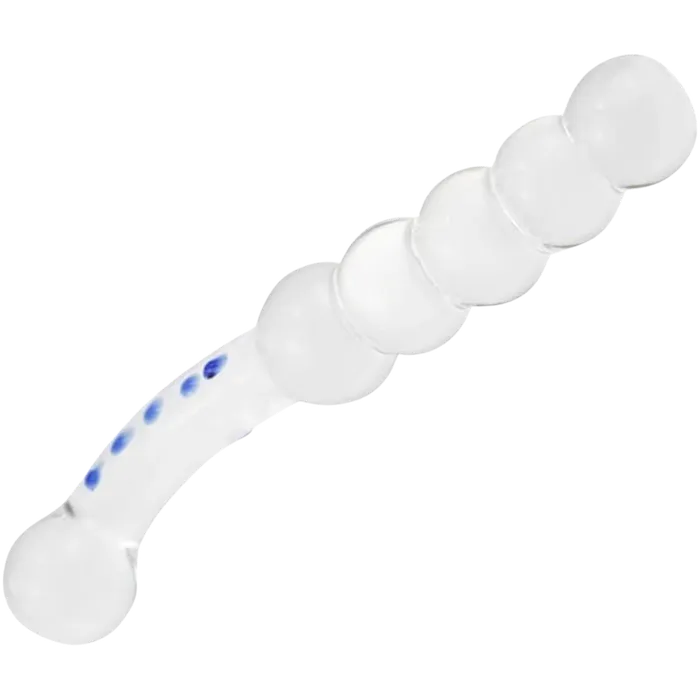 DualEnded Beaded GSpotPSpot Glass Dildo TooTimidcom Dildos