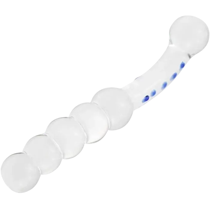 DualEnded Beaded GSpotPSpot Glass Dildo TooTimidcom Dildos