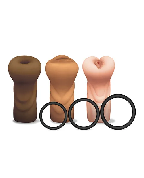 Global Novelties Male Sex Toys Mstr B8 Stroker Set Wcrings Assorted Pack Of 3 Global Novelties Male Sex Toys Mstr B8 Stroker Set Wcrings Assorted Pack Of 3