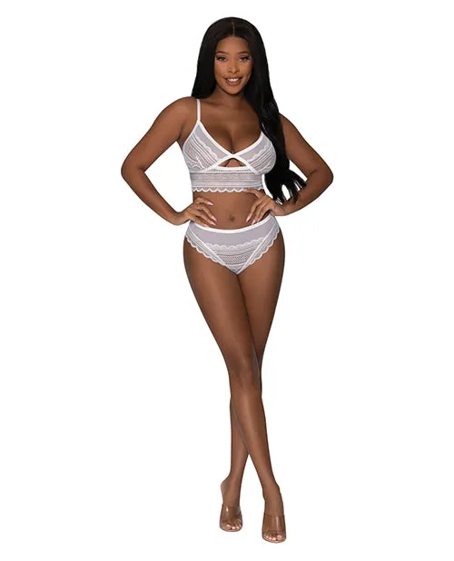 Magic Silk Vibrators Modern Romance Bralette Cheeky Hipster White