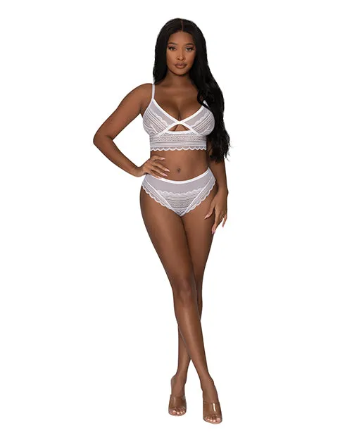 Magic Silk Vibrators Modern Romance Bralette Cheeky Hipster White